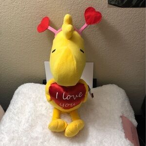 Peanuts Woodstock Valentine Plush NWT
